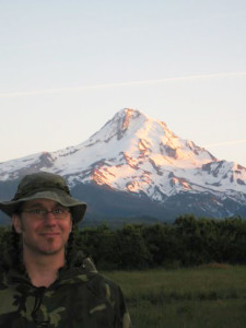 A photo of Abplanalp in front of Mount Hood. Photo Courtesy ED ABPLANALP