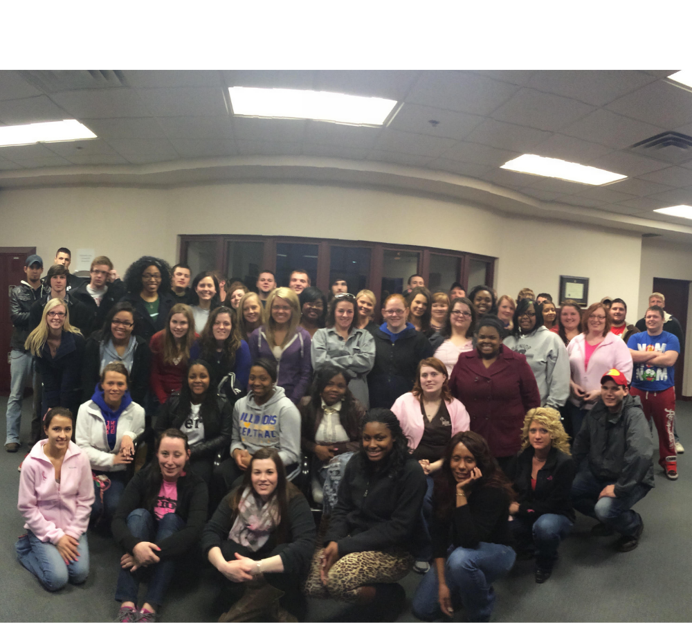 Students attending one of the tours by Dr. Anthony White